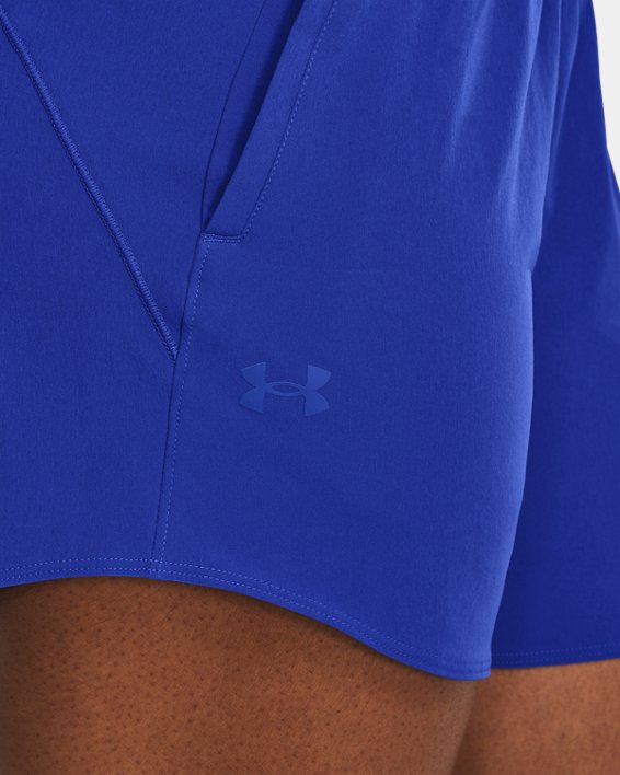 Shorts tejidos de 13 cm UA Flex para mujer, Blue, pdpMainDesktop image number 3